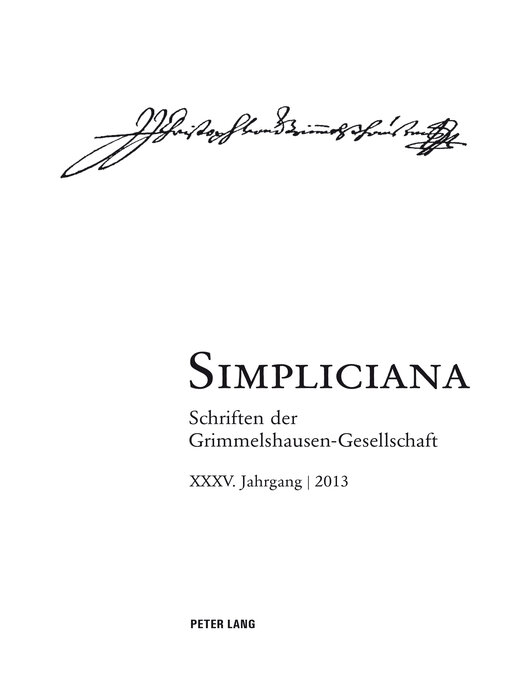 Title details for Simpliciana by Peter Heßelmann - Available